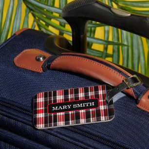 Étiquette À Bagage Gamme Abstraite Red Black