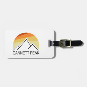 Étiquette À Bagage Gannett Peak Rétro