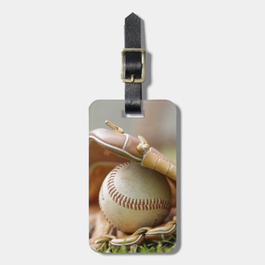 Étiquette À Bagage Gant et boule de base-ball (Devant Vertical)