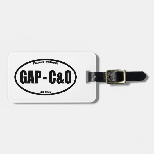 Étiquette À Bagage GAP - C&O Towpath Oval (Devant horizontal)