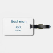 Étiquette À Bagage garçon d'honneur témoin ajouter nom texte enterrem (Dos horizontal)