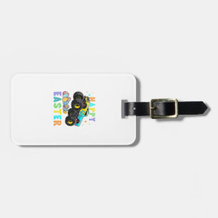 Étiquette À Bagage Garçon Heureux Pâques Monster Truck Pâques Oeufs T