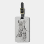 Étiquette À Bagage Garçon somnolent de Monty (Devant Vertical)