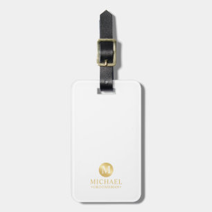 Étiquette À Bagage Garçons d'honneur Personnalisés Or Élégant