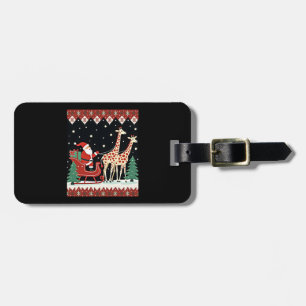 Étiquette À Bagage Garçons Filles Père Noël Chevauchant Traîneau Gira