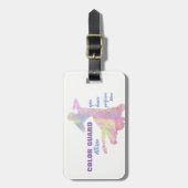 Étiquette À Bagage Garde Couleur Avec Danse Spin | Balise de bagage (Devant Vertical)