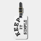 Étiquette À Bagage Gardez-la simple typographie (Devant Vertical)