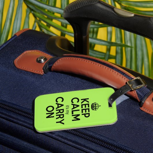 Étiquette À Bagage Gardez le calme c'est mon carry sur jeu drôle de c (Insitu Rectoal 3)