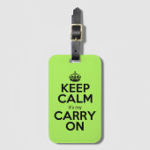 Étiquette À Bagage Gardez le calme c'est mon carry sur jeu drôle de c (Devant Vertical)