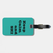 Étiquette À Bagage Gardez le calme et le numéro de bagage de devis SK (Dos horizontal)