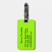 Étiquette À Bagage Gardez le calme et vivez Aloha signe de Shaka (Dos Vertical)