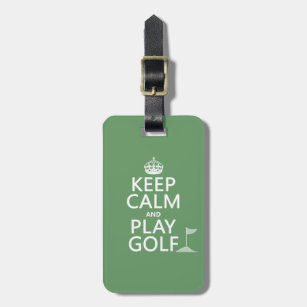 Étiquette À Bagage Gardez le golf de calme et de jeu - toutes les