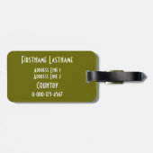 Étiquette À Bagage Gardez l'étiquette faite sur commande de bagage de (Dos horizontal)