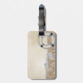 Étiquette À Bagage Gareautrain sur le sable (Dos Vertical)