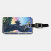 Étiquette À Bagage Gargoyle Guardian Imaginaire Art (Devant horizontal)