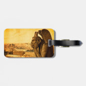 Étiquette À Bagage Gargoyle médiéval Le Stryge à Notre Dame, Paris (Dos horizontal)