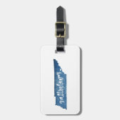 Étiquette À Bagage Gatlinburg Tennessee Wood Grain (Devant Vertical)