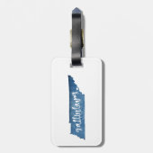 Étiquette À Bagage Gatlinburg Tennessee Wood Grain (Dos Vertical)