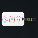 Étiquette À Bagage GAY Coloré Cool & Fun RAINBOW<br><div class="desc">Découvrez cet art sucré et coloré,  fait à la main par moi pour vous ! N'hésitez pas à ajouter votre propre texte ou à modifier les couleurs. Visitez mon magasin pour plus de détails !</div>