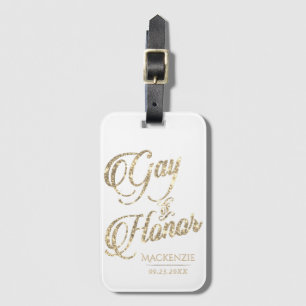 Étiquette À Bagage Gay of Honor Gold Briding Party Custom Keepsaké