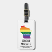 Étiquette À Bagage Gay pride du Wisconsin| Carte de la maison (Devant Vertical)