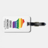Étiquette À Bagage Gay pride du Wisconsin| Carte de la maison (Dos horizontal)
