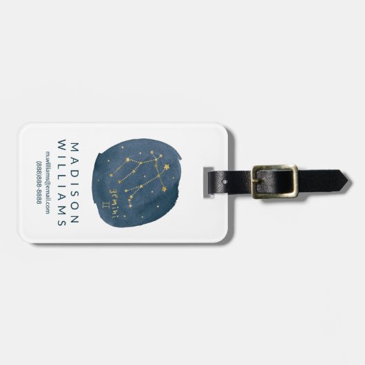 Étiquette À Bagage Gemini (Devant horizontal)