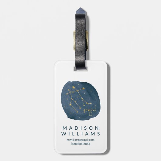 Étiquette À Bagage Gemini (Dos Vertical)