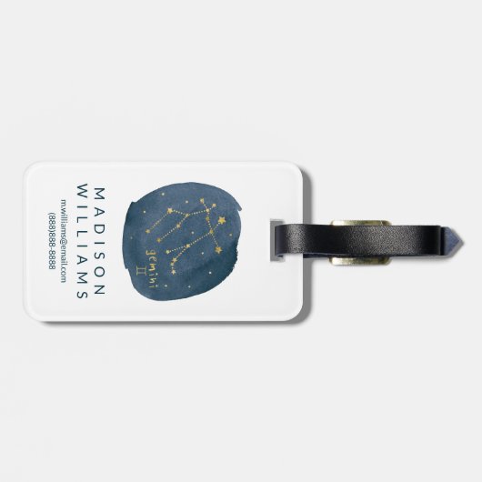 Étiquette À Bagage Gemini (Dos horizontal)