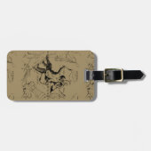 Étiquette À Bagage Gemini Constellation Map Engraving par Hevelius (Devant horizontal)