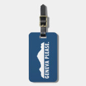 Étiquette À Bagage Genève Suisse S'il vous plaît (Devant Vertical)