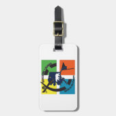 ÉTIQUETTE À BAGAGE GEOCACHE ALASKA ET DEVISE D'ÉTAT (Devant Vertical)