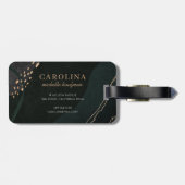 Étiquette À Bagage Géode métallique (Dos horizontal)