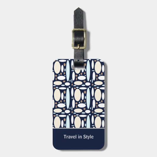 Étiquette À Bagage Geometric Elegance (Devant Vertical)
