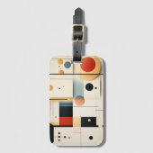 Étiquette À Bagage Géométrie Artistique Rétro (Devant Vertical)