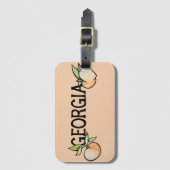 Étiquette À Bagage Georgia Peach (Devant Vertical)