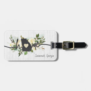 Étiquette À Bagage Géorgie État Personnalisé Votre Maison Ville Rusti