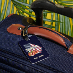 Étiquette À Bagage Géorgie États-Unis Retro State Carte Vintage USA