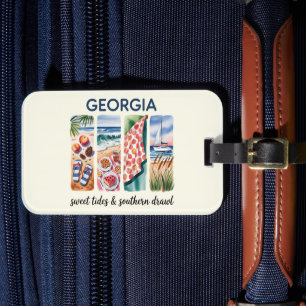 Étiquette À Bagage Géorgie - Marées douces et Drawl du Sud