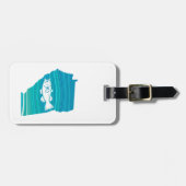 Étiquette À Bagage Géorgie Wave Fishing (Devant horizontal)