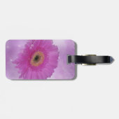 Étiquette À Bagage Gerber Daisy rose et violet (Dos horizontal)