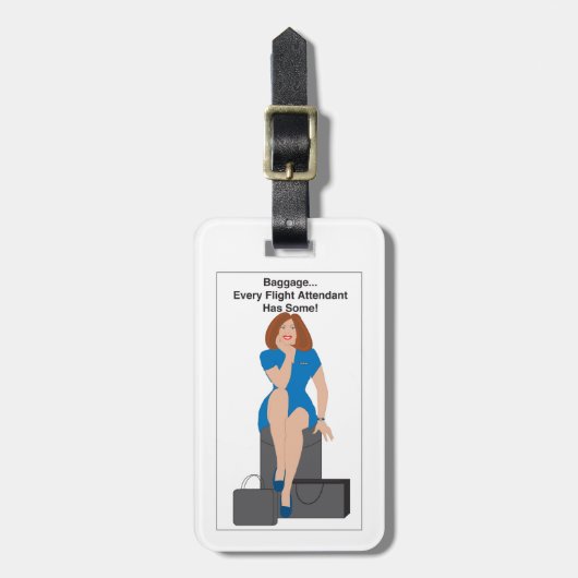Étiquette À Bagage Gingembre de bagages de steward (hôtesse de l'air) (Devant Vertical)
