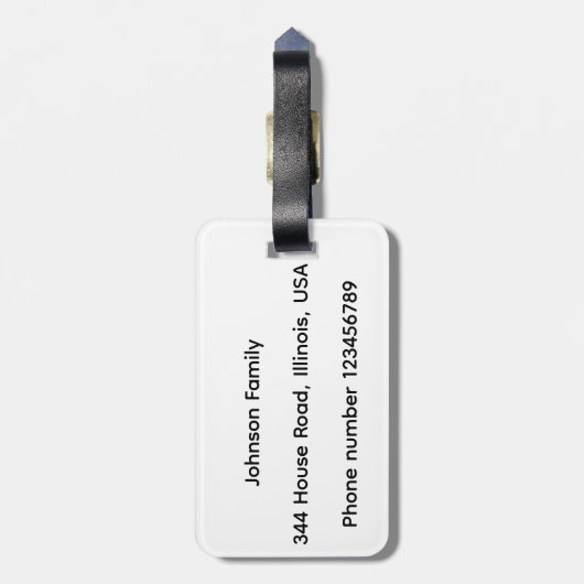 Étiquette À Bagage Ginger Cat  (Dos Vertical)