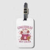 Étiquette À Bagage Gingerbread latte hot cocoa christmas (Devant Vertical)