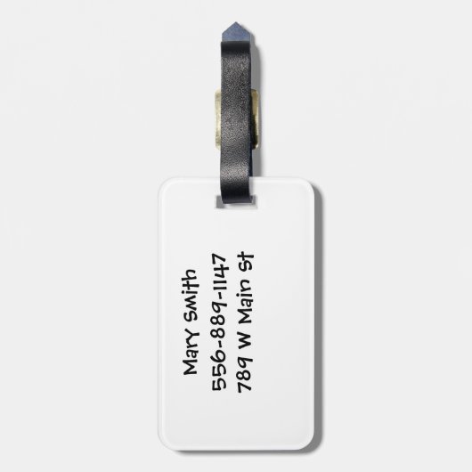 Étiquette À Bagage Girafe (Dos Vertical)