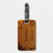 Étiquette À Bagage girafe avec son style de safari de bébé (Dos Vertical)