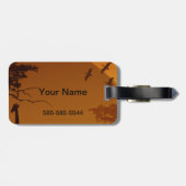 Étiquette À Bagage girafe avec son style de safari de bébé (Dos horizontal)