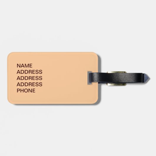 Étiquette À Bagage Girafe d'équilibrage (Dos horizontal)