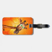 Étiquette À Bagage Girafe drôle de bande dessinée (Dos horizontal)