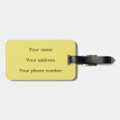 Étiquette À Bagage Girafe jaune de bande dessinée de patinage de (Dos horizontal)